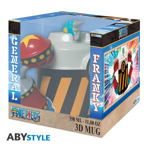 One Piece 3D Bögre Iron Pirate Franky Shogun
