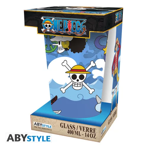 One Piece große 400-ml-Schädelbox aus Glas