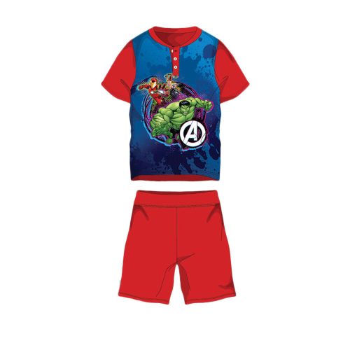 Summer short-sleeved cotton pajamas for children - Avengers - red - 128