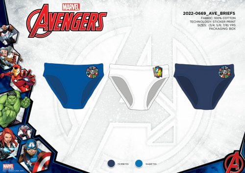 3-dielna chlapčenská bavlnená spodná bielizeň - Avengers - 122-128