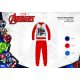 Pigiama invernale per bambini in cotone interlock - Avengers - rosso - 122