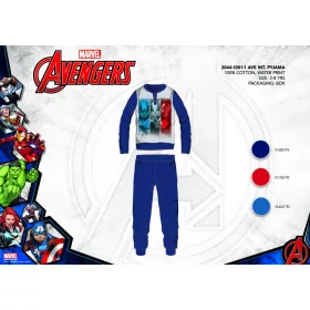   Pigiama invernale per bambini in cotone interlock - Avengers - blu scuro - 98