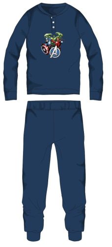 Bosszúállók téli vastag gyerek pizsama - pamut flanel pizsama - sötétkék - 104