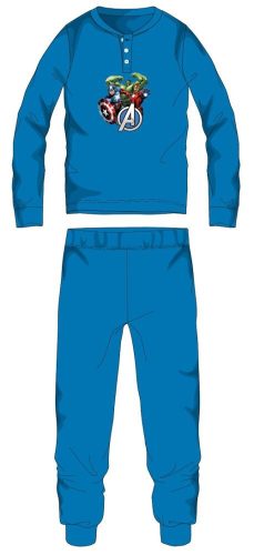 Avengers winter thick children's pajamas - cotton flannel pajamas - light blue - 110