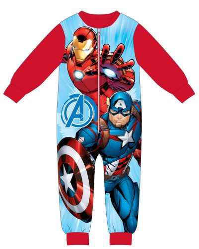 Bosszúállók egyberészes kezeslábas gyerek pizsama - interlock pamut pizsama - piros - 116