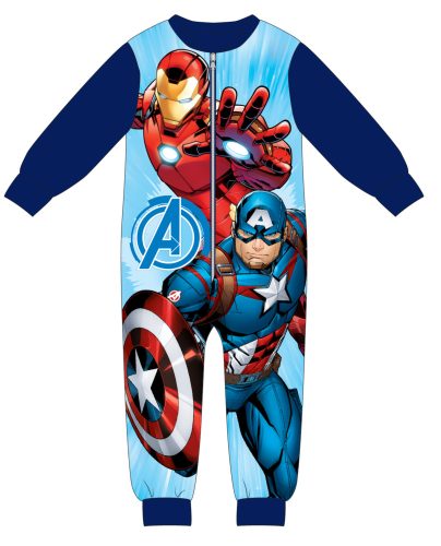 Bosszúállók egyberészes kezeslábas gyerek pizsama - interlock pamut pizsama - sötétkék - 110