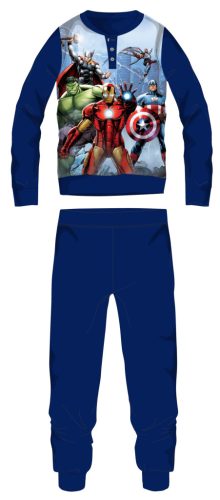 Avengers fleece pyžamo - zimní tlusté dětské pyžamo - tmavě modré - 128