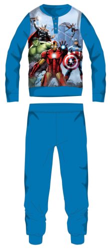 Avengers fleece pyžamo - zimní tlusté dětské pyžamo - světle modré - 110