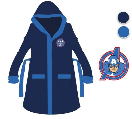 Accappatoio in cotone con cappuccio degli Avengers per bambini