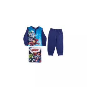   Dlhé tenké bavlnéné detské pyžamo - Avengers - 104 - tmavomodré