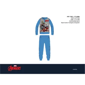   Pigiama per bambini Avengers - pigiama in jersey di cotone - azzurro - 116
