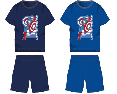 Completo estivo in cotone Avengers - set maglietta-pantaloncini - blu medio - 116