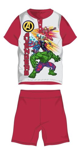 Bosszúállók nyári rövid ujjú gyerek pizsama - pamut jersey pizsama - piros - 110