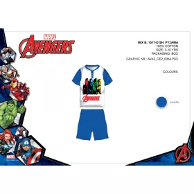  Pigiama estivo per bambini a maniche corte Avengers - pigiama di cotone - blu medio - 104