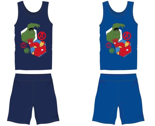 Bosszúállók pamut nyári együttes - trikó-rövidnadrág szett - sötétkék - 122