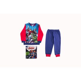 Bosszúállók gyerek pamut pizsama - flanel pizsama - sötétkék-piros