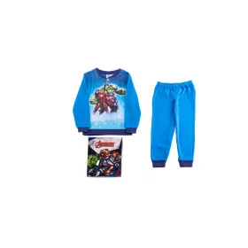   Hrubé bavlnené detské pyžamo - Avengers - stredne modrá - 110