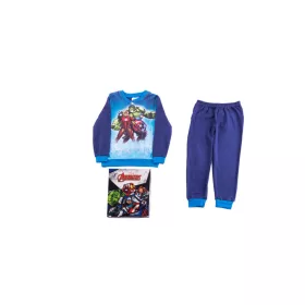   Hrubé bavlnené detské pyžamo - Avengers - tmavo modro-modré - 104