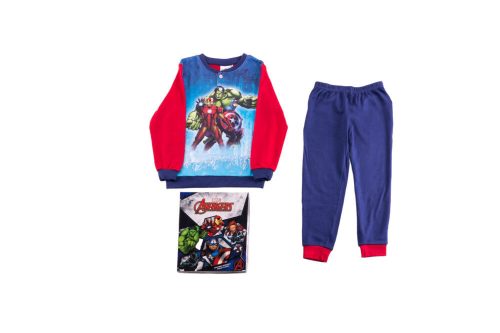 Bosszúállók gyerek pamut pizsama - interlock pizsama - sötétkék-piros - 110