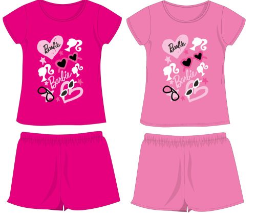 Completo estivo Barbie in cotone - set maglietta-pantaloncini - rosa - 110