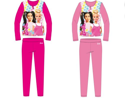 Barbie jersey pamut pizsama - rózsaszín - 98
