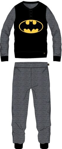 Batman férfi vékony pamut pizsama - jersey pizsama - fekete-sötétszürke - XL