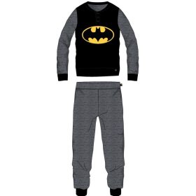   Pánske tenké bavlnené pyžamo Batman - djersejové pyžamo - čierno-tmavošedé