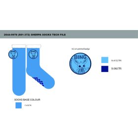   Bing nyuszi csúszásgátlós meleg téli zokni gyerekeknek - sherpa zokni - sötétkék - 31-34