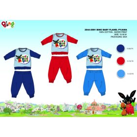   Téli vastag pamut baba pizsama - flanel pizsama - Bing nyuszi - középkék - 86