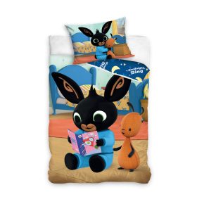   Set biancheria da letto per bambini BING coniglietto 100% cotone 100x135 cm copriletto + federa 40x60 cm