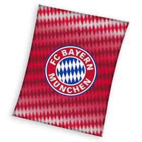   FC BAYERN MÜNCHEN Korallen-Fleecedecke 130 x 170 cm, 240 g/m² dickes, weiches Premium-Material