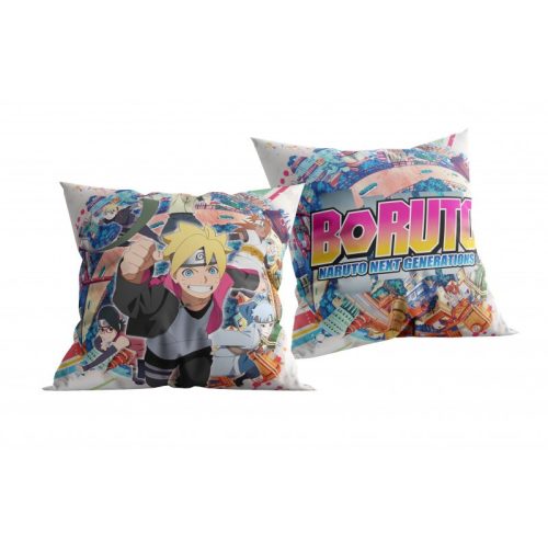 Boruto 枕头，装饰枕头 - 40x40 厘米 - 白色