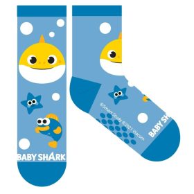 Baby Shark csúszásgátlós teliplüss normál zokni gyerekeknek 