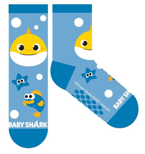 Baby Shark csúszásgátlós teliplüss normál zokni gyerekeknek