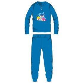 Baby Shark téli pamut gyerek pizsama - interlock pizsama 