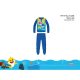 Baby Shark children's pajamas for boys - jersey cotton pajamas - medium blue - 116