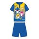 Baby Shark summer short-sleeved children's pajamas - cotton jersey pajamas - medium blue-yellow - 116