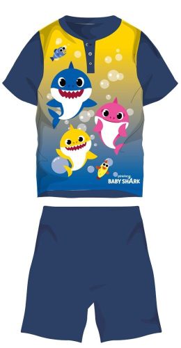 Baby Shark 夏季短袖儿童睡衣-棉质汗布睡衣