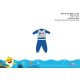 Baby Shark baby pajamas - jersey cotton pajamas - medium blue - 80