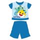 Baby Shark letní dětské pyžamo s krátkým rukávem - bavlněné žerzejové pyžamo - středně modré - 80