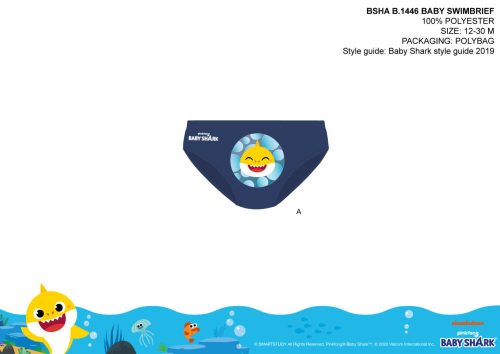 Fondo per bagnetto Baby Shark per ragazzi - blu scuro - anni '80