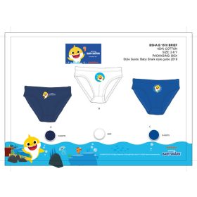 Baby Shark kisfiú alsó - 3 darabos pamut alsó 