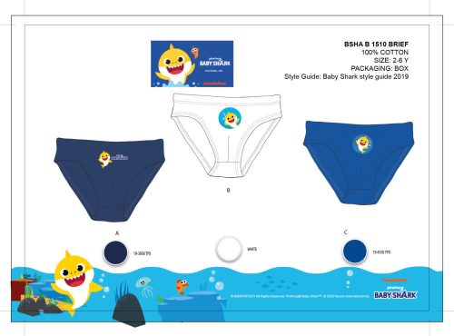 Chlapčenské nohavičky Baby Shark - 3-dielne bavlnené nohavičky