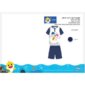   Pigiama estivo per bambini a maniche corte Baby Shark - pigiama in cotone - blu scuro