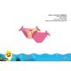 Slip costume da bagno per bambina Baby Shark - rosa - anni '80