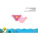 Slip costume da bagno per bambina Baby Shark - rosa chiaro - 98