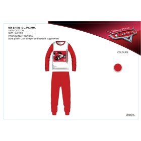   Disney Verdák gyerek jersey pizsama - pamut pizsama - piros - 104