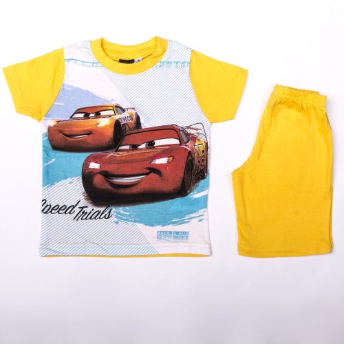 Completo estivo da bambino in cotone Verdák - set maglietta-pantaloncini - giallo - 128