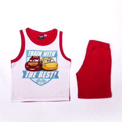 Verdák boy's cotton summer ensemble - t-shirt-shorts set - red - 128