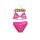 44 Csacska macska kétrészes fürdőruha kislányoknak - háromszög felsőrésszel - pink - 104